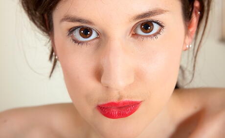 Glamorous milf Tiffanny reveals big boobs and hairy pussy 